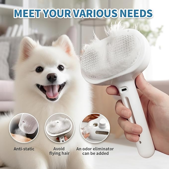 Self Cleaning Steamy Pet Brush