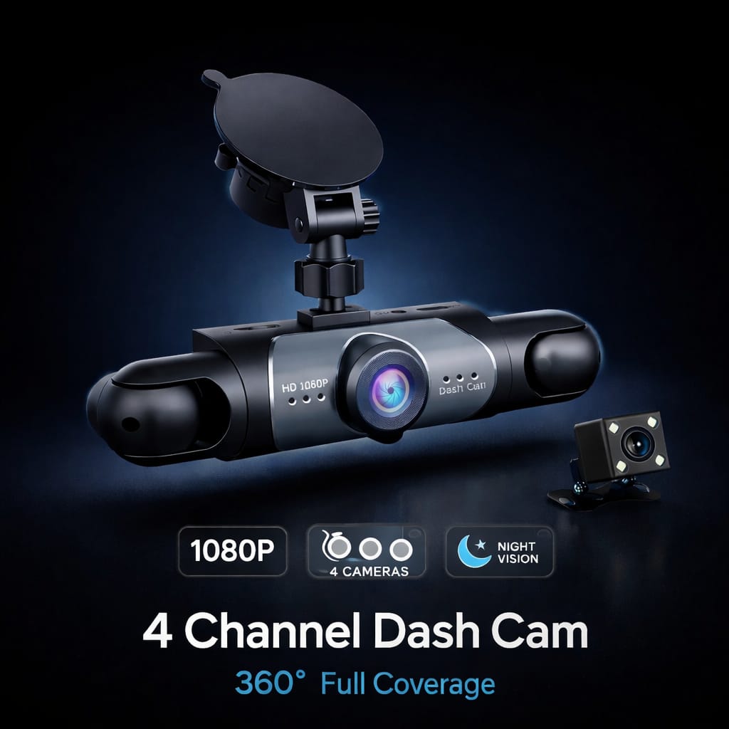 Revéra™ Vision360 4-Channel Dash Cam