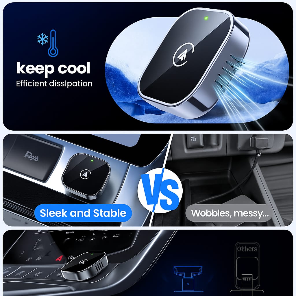 VEEU™ SmartDrive Adapter – Wireless CarPlay & Android Auto in Seconds