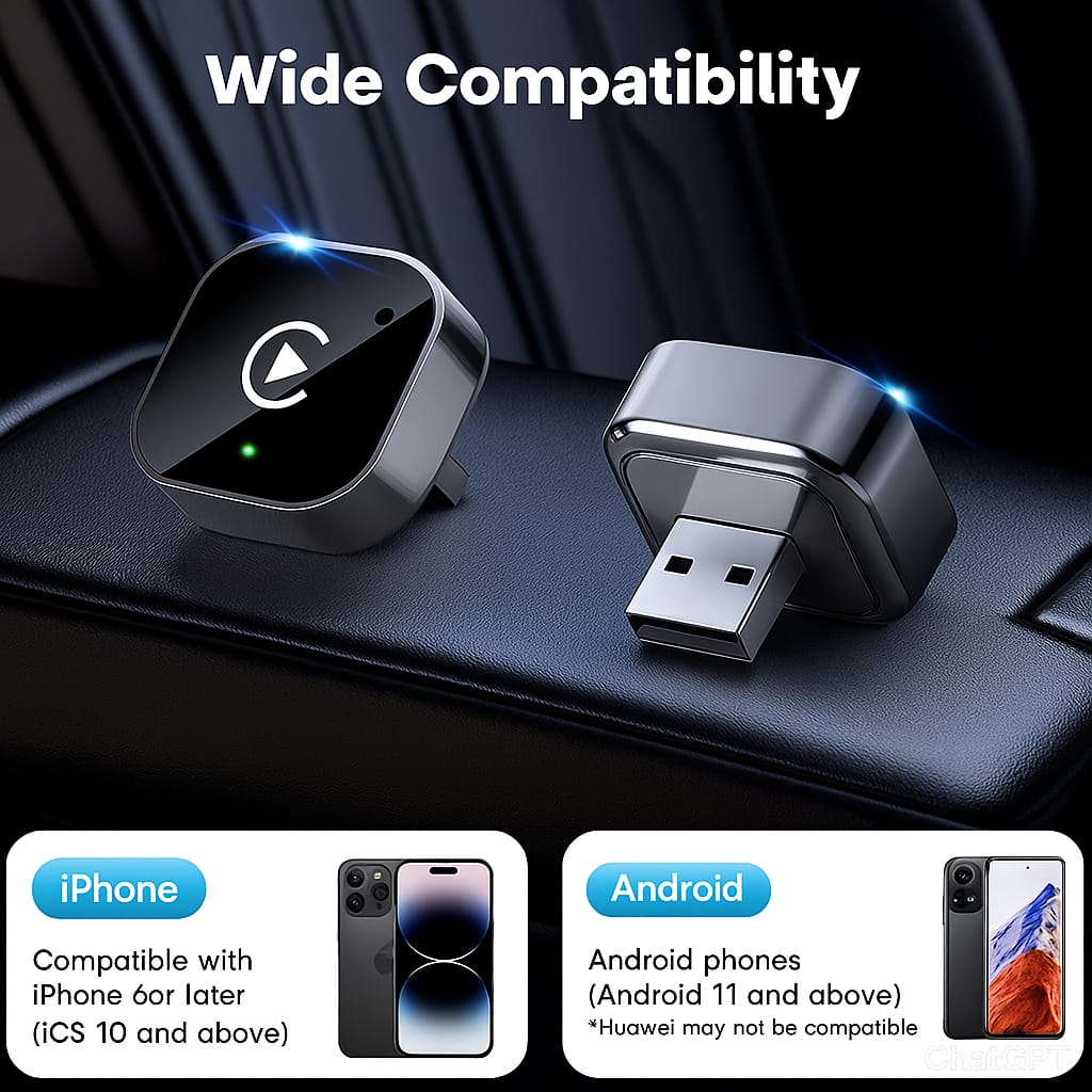 VEEU™ SmartDrive Adapter – Wireless CarPlay & Android Auto in Seconds