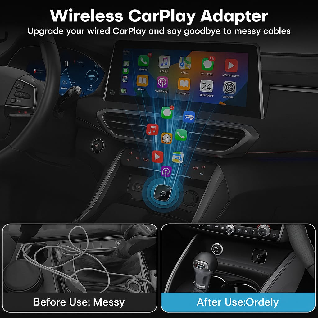 VEEU™ SmartDrive Adapter – Wireless CarPlay & Android Auto in Seconds