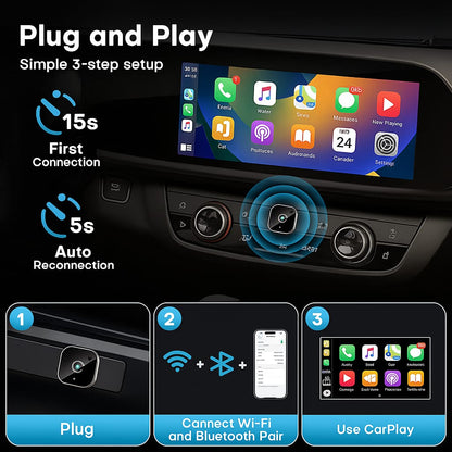 VEEU™ SmartDrive Adapter – Wireless CarPlay & Android Auto in Seconds